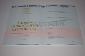 Диплом Адъюнктуры 2023г в Вологде