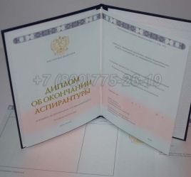 Диплом Аспирантуры 2019г в Вологде