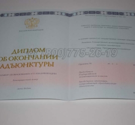 Диплом Адъюнктуры 2017г в Вологде
